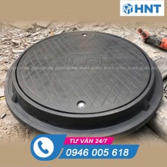 Nắp Hố Ga Composite Khung Tròn Nắp Tròn 