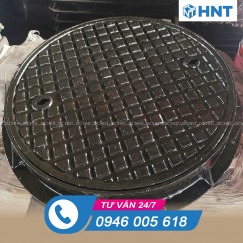 Nắp Hố Ga Gang Khung Tròn Nắp Tròn