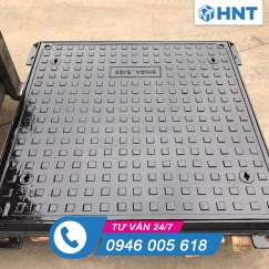 Nắp Hố Ga Gang Khung Vuông Nắp Vuông